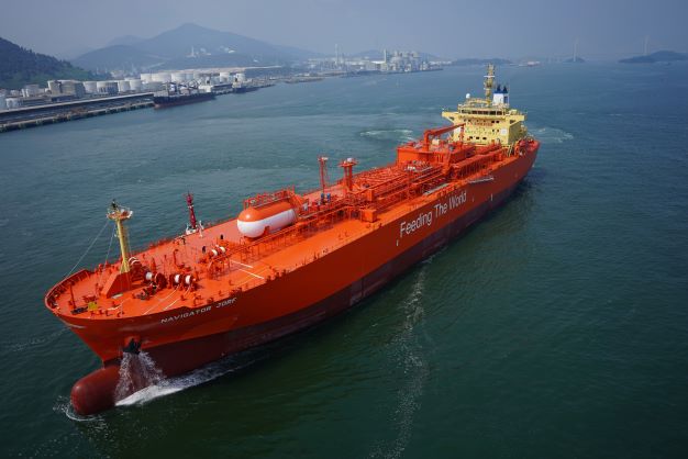 The 38,000 m3 gas carrier Jorf, a current member of Navigator Gas' fleet.