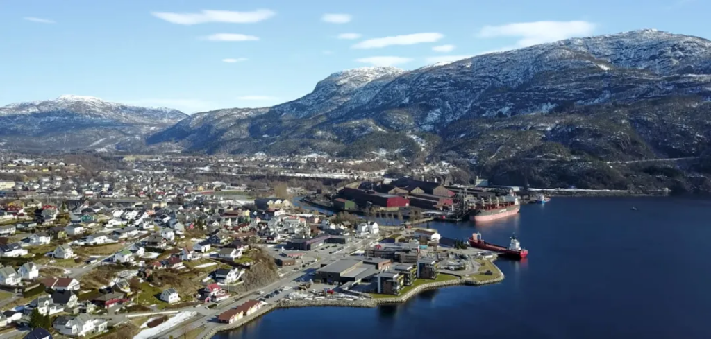 Sauda, Norway, where Hy2gen's new green ammonia production plant is to be located. Source: Hy2gen.