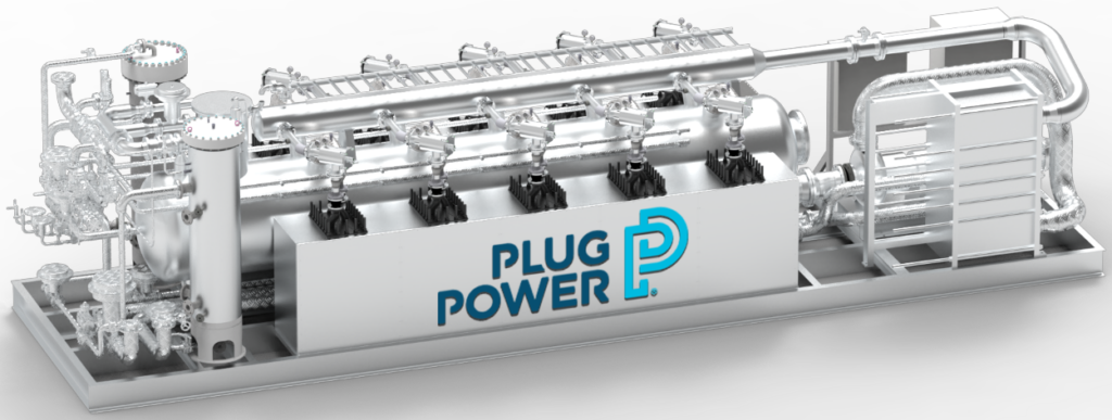Graphic visualisation of Plug Power’s modular 10 MW electrolyser unit, which will be manufactured in Queensland, Australia from next year. Source: Plug Power.