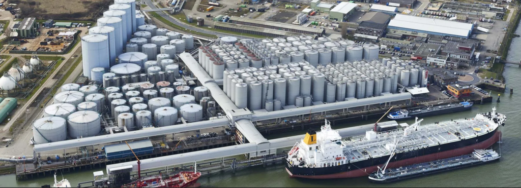 Koole’s existing storage & import facilities at Pernis, Rotterdam. Source: Koole Terminals.