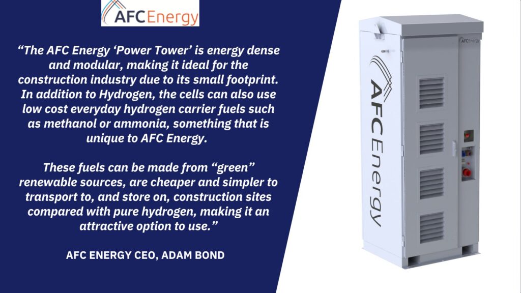 Click to learn more about AFC Energy’s new product line: the “Power Tower”.