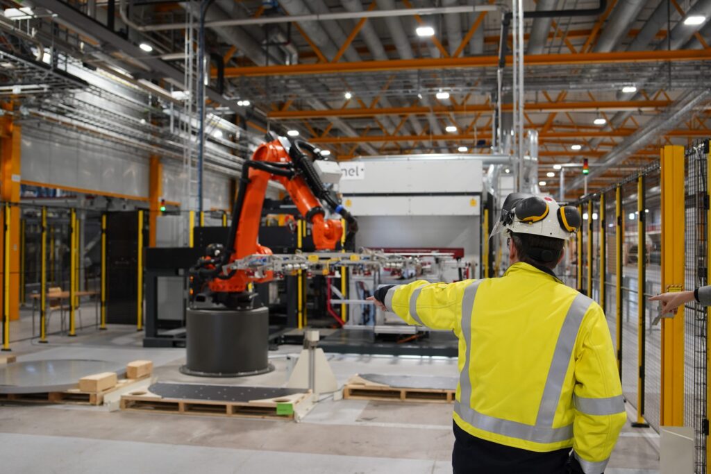Automated electrolyser manufacturing at Nel’s Herøya plant in Norway, which officially opened this April. Source: Nel Hydrogen.