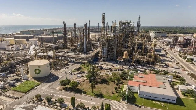 bp’s Castellón refinery in Spain, which will be the site of a new renewable hydrogen hub. Source: bp.