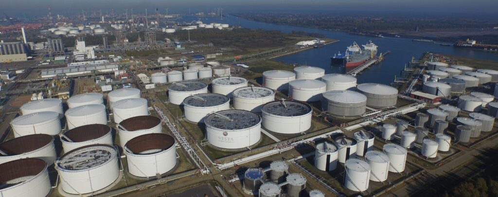 Vesta Terminal Flushing in Vlissingen, Netherlands. Vesta and Uniper are exploring the feasibility of a new ammonia import hub at the site, based on a refurbishment and expansion of existing capacity. Source: Vesta Terminals B.V.