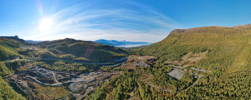 The future site for Aker’s Narvik renewable ammonia production facility in Norway, with production expected to begin in 2028. Source: Aker Horizons.
