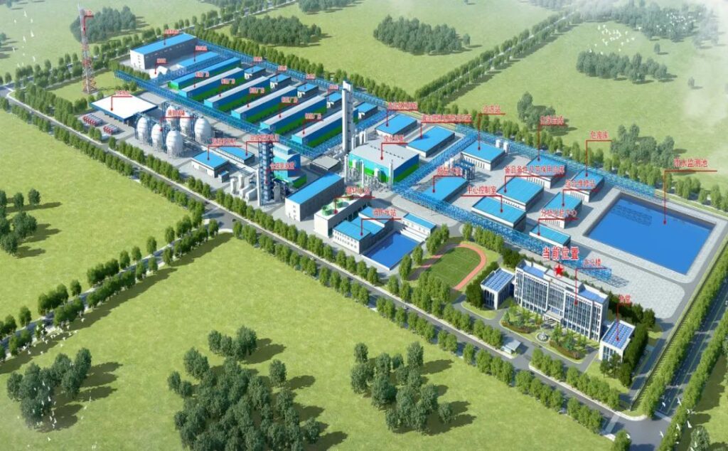 Graphic visualisation of Jilin Electric’s renewable ammonia demonstration project in Da’an, northeast China. Source: Jilin Electric Power Co.