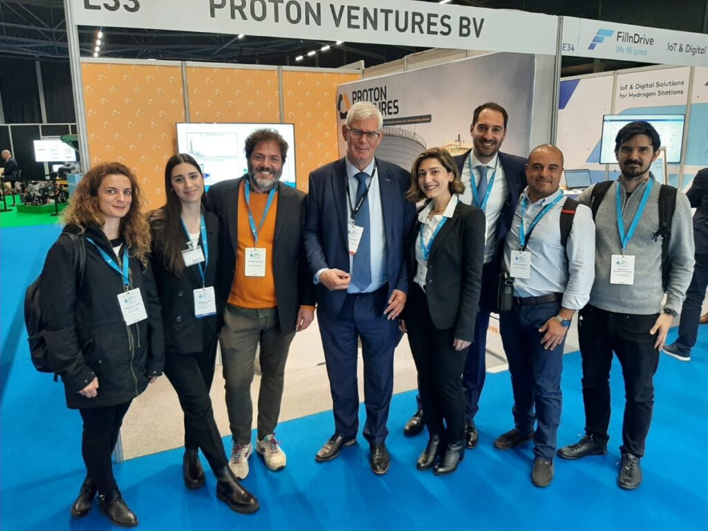 AEA EVP and President-elect Hans Vrijenhoef (fourth from left) with some of the Proton ventures team at the World Hydrogen Summit in Rotterdam this May. Source: Hans Vrijenhoef.