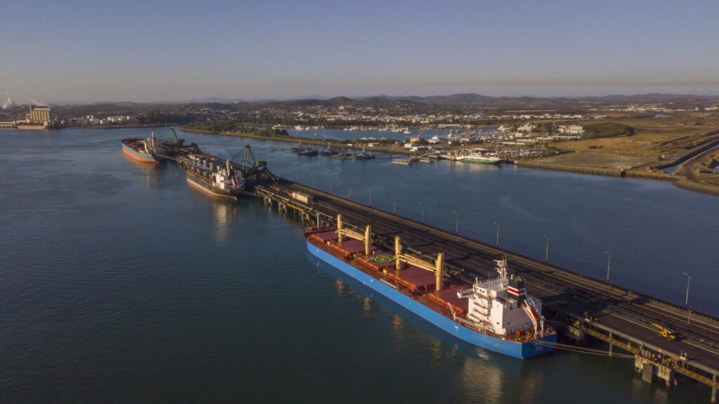 Gladstone port in Queensland, Australia. Keppel Infrastructure and Incitec Pivot Ltd will develop a renewable ammonia production plant in Gladstone, with exports bound for Singapore & Asia. Source: Gladstone Ports Corporation.