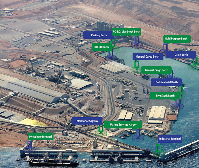 Located at the tip of the Gulf of Aqaba, the future Jordan Green Ammonia project will produce between 100, 000 and 200, 000 tonnes of renewable ammonia annually once operational within 5 years. Source: ASEZ.