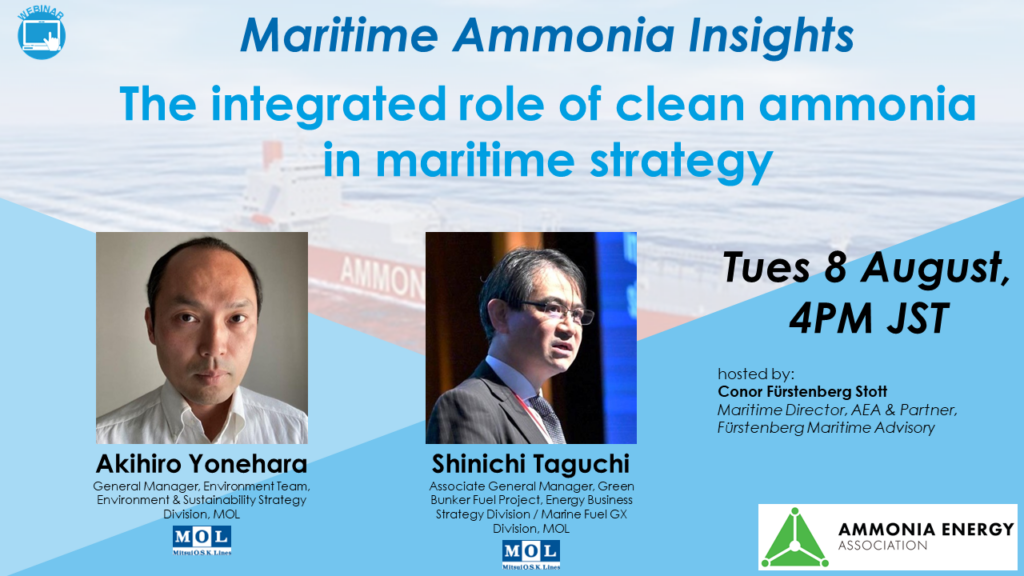 Click to learn more about the upcoming episode of Maritime Ammonia Insights, featuring Mitsui OSK Lines.