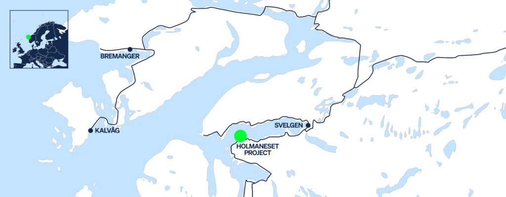 The Holmaneset project’s location in western Norway boasts existing infrastructure, water availability and surplus renewable energy. Source: Fortescue.